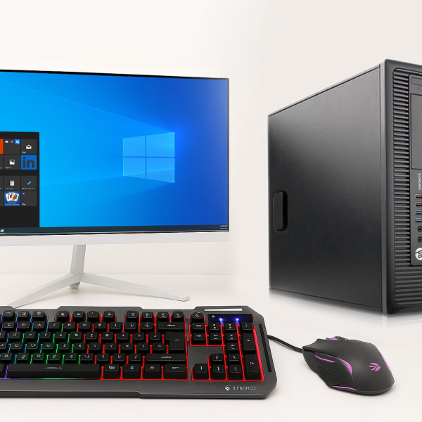 HP Core i7 4th Gen Brand Desktop (Refurbished) (8GB RAM / 256GB SSD + 500GB HDD / 2GB Intel Graphics / New - 22-inch Monitor / Keyboard & Mouse / Windows 11 Pro / 6 Months CPU Warranty, 3 Years Monitor Warranty)